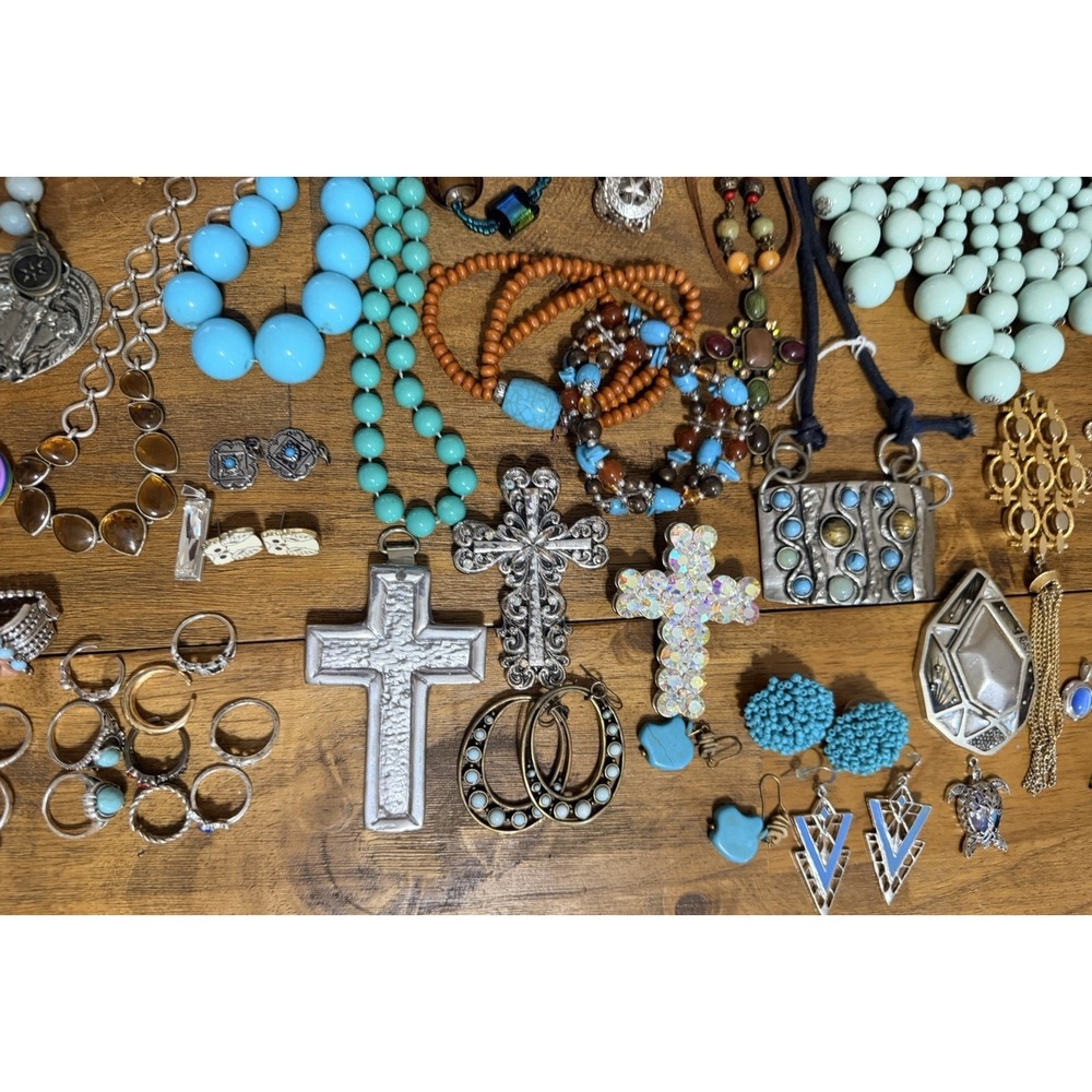 3‎ LBS Jewelry Vintage Modern 93 Pieces Necklace Earrings Bracelet - Picture 7 of 16